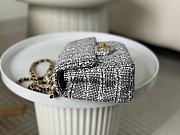 Chanel Flap Bag Tweed Black 19x6.5x13cm - 6