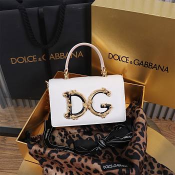 Dolce & Gabbana DG Girls Mini Bag White 17.8x10x3.5cm