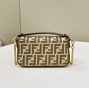 Fendi Baguette Mini Beige FF Jacquard Bag 20x13x5cm - 5