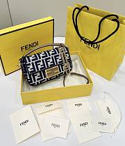 Fendi Baguette Mini Blue FF Jacquard Bag 20x13x5cm - 1