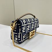 Fendi Baguette Mini Blue FF Jacquard Bag 20x13x5cm - 6