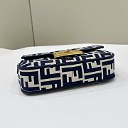 Fendi Baguette Mini Blue FF Jacquard Bag 20x13x5cm - 5