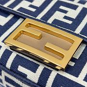 Fendi Baguette Mini Blue FF Jacquard Bag 20x13x5cm - 2