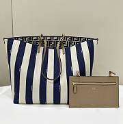 Fendi Large Roll Reversible Shopper Blue 35x32x19.5cm - 1