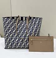 Fendi Large Roll Reversible Shopper Blue 35x32x19.5cm - 5