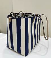 Fendi Large Roll Reversible Shopper Blue 35x32x19.5cm - 4