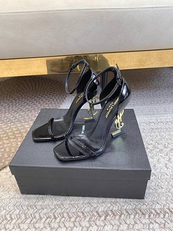 YSL Opyum Heels Patent Leather Black Heel 