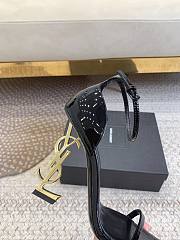 YSL Opyum Heels Patent Leather Black Heel  - 4