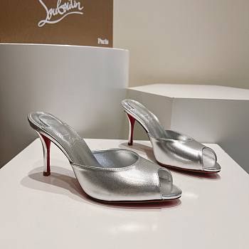 Christian Louboutin Me Dolly 100 Silver Heel