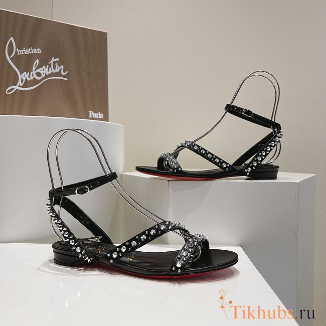 Christian louboutin Mafaldina Spikes Black Sandal - 1