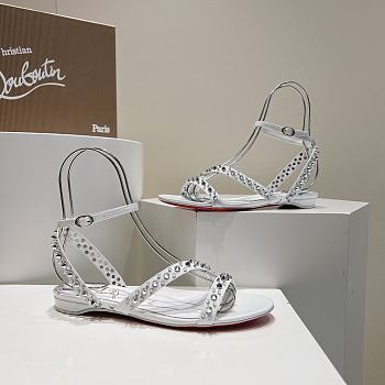 Christian louboutin Mafaldina Spikes White Sandal