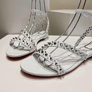 Christian louboutin Mafaldina Spikes White Sandal - 3