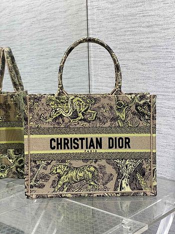 Dior Medium Dioriviera Book Tote Raffia Yellow 36 x 27.5 x 16.5 cm