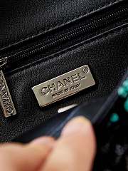 Chanel Flap Bag Black Sequin 21x14x8cm - 6