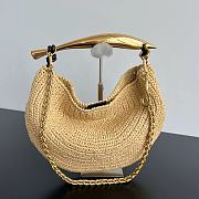 Bottega Veneta Sardine Top Handle Bag Raffia 33x20x4cm - 1