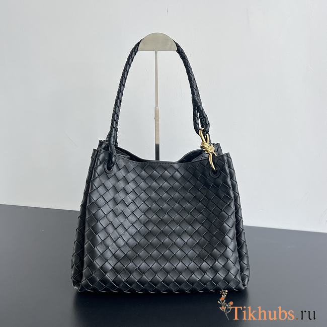 Bottega Veneta Medium Andiamo Parachute Tote Black 30x26x20cm - 1