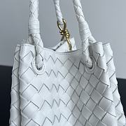 Bottega Veneta Medium Andiamo Parachute Tote White 30x26x20cm - 6