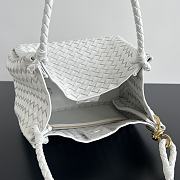 Bottega Veneta Medium Andiamo Parachute Tote White 30x26x20cm - 4