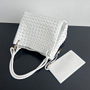 Bottega Veneta Medium Andiamo Parachute Tote White 30x26x20cm - 3