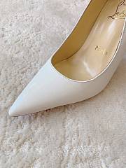 Christian Louboutin White Pump Heel Patent 10cm - 5