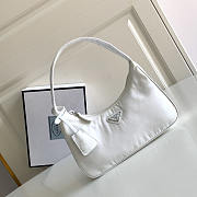 Prada Re-Edition 2005 Re-Nylon Bag White 23x13x5cm - 1