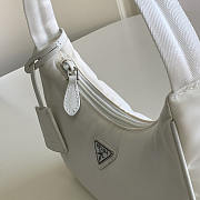 Prada Re-Edition 2005 Re-Nylon Bag White 23x13x5cm - 5