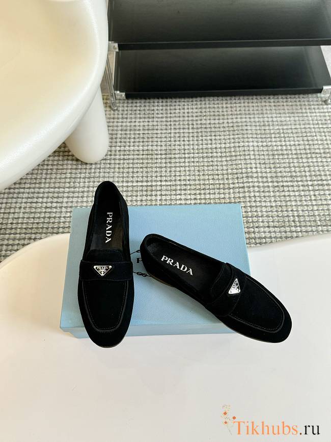 Prada Black Suede Loafer - 1