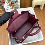 Hermes Birkin 25 Red Wine Silver Togo 25cm - 3