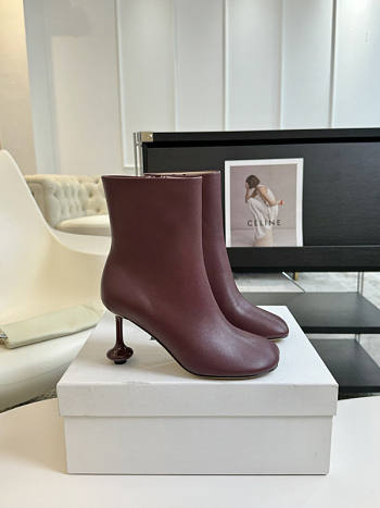 Loewe Red Wine Boots Heel 8.5cm