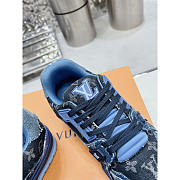 Louis Vuitton LV Trainer Sneaker Denim Blue - 5