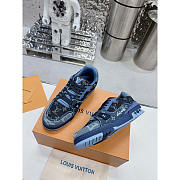 Louis Vuitton LV Trainer Sneaker Denim Blue - 4