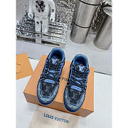 Louis Vuitton LV Trainer Sneaker Denim Blue - 3