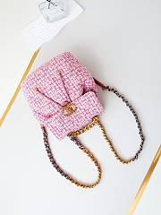 Chanel 19 Backpack Pink Tweed 26x22x16cm - 6