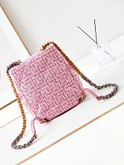 Chanel 19 Backpack Pink Tweed 26x22x16cm - 4