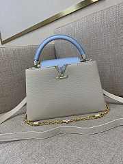 Louis Vuitton LV Capucines MM Beige Blue 31x20x11cm - 1