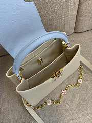 Louis Vuitton LV Capucines MM Beige Blue 31x20x11cm - 6