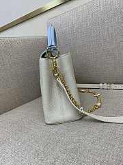 Louis Vuitton LV Capucines MM Beige Blue 31x20x11cm - 5