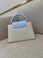 Louis Vuitton LV Capucines MM Beige Blue 31x20x11cm - 3