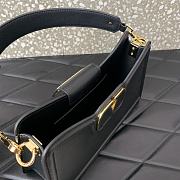 Valentino VLogo Signature Zip-Up Shoulder Bag Black 24.5x15x8.5cm - 6