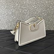 Valentino VLogo Signature Zip-Up Shoulder Bag White 24.5x15x8.5cm - 2