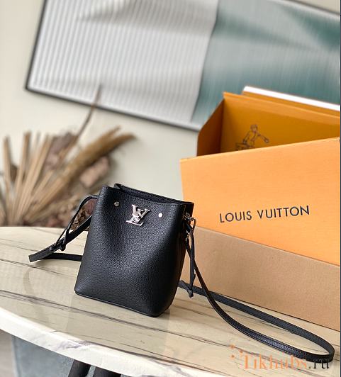 Louis Vuitton LV Nano Lockme Bucket Black 13.5x16x10cm - 1