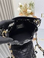 Dior Small Jolie Bucket Bag Black 17x16x9cm - 4