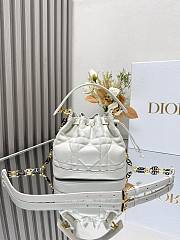 Dior Small Jolie Bucket Bag White 17x16x9cm - 1