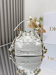 Dior Small Jolie Bucket Bag White 17x16x9cm - 6