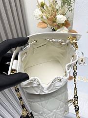 Dior Small Jolie Bucket Bag White 17x16x9cm - 5