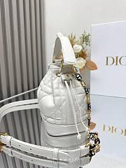 Dior Small Jolie Bucket Bag White 17x16x9cm - 4