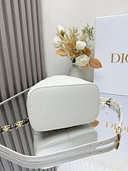 Dior Small Jolie Bucket Bag White 17x16x9cm - 3