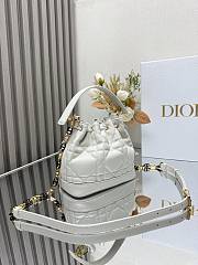 Dior Small Jolie Bucket Bag White 17x16x9cm - 2