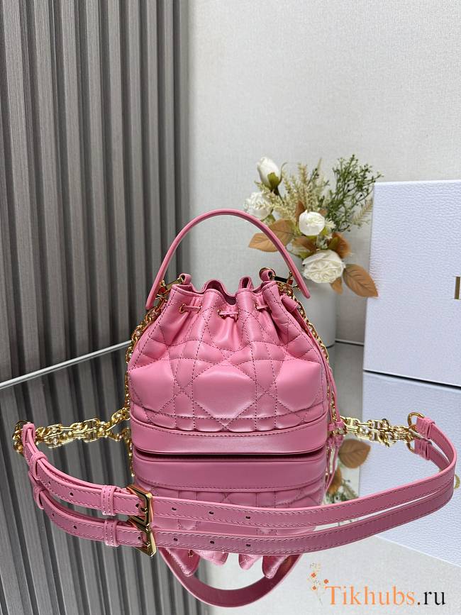 Dior Small Jolie Bucket Bag Pink 17x16x9cm - 1