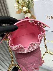 Dior Small Jolie Bucket Bag Pink 17x16x9cm - 6